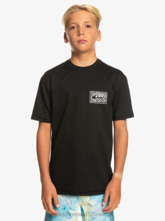 chłopcy Quiksilver Koszulka surfingowa z krótkim rękawem 8-16 mix session upf 50 4DBV2016 czarny