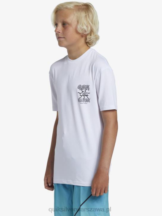 chłopcy Quiksilver Koszulka surfingowa z krótkim rękawem 8-16 mix session upf 50 4DBV2017 biały