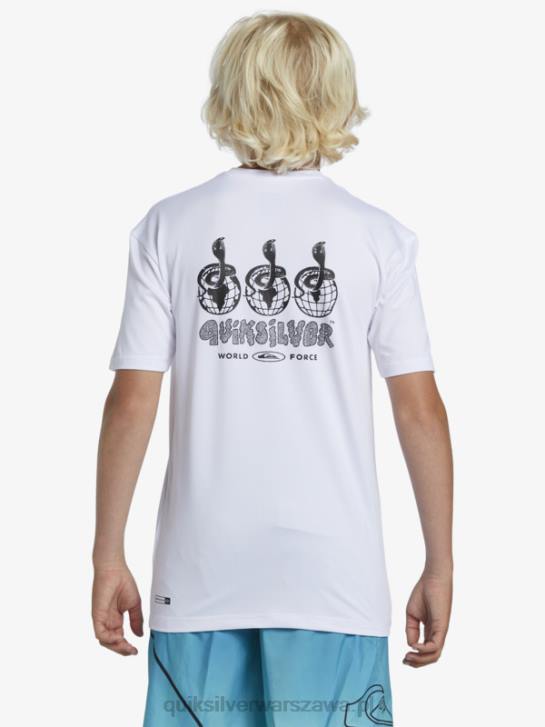 chłopcy Quiksilver Koszulka surfingowa z krótkim rękawem 8-16 mix session upf 50 4DBV2017 biały