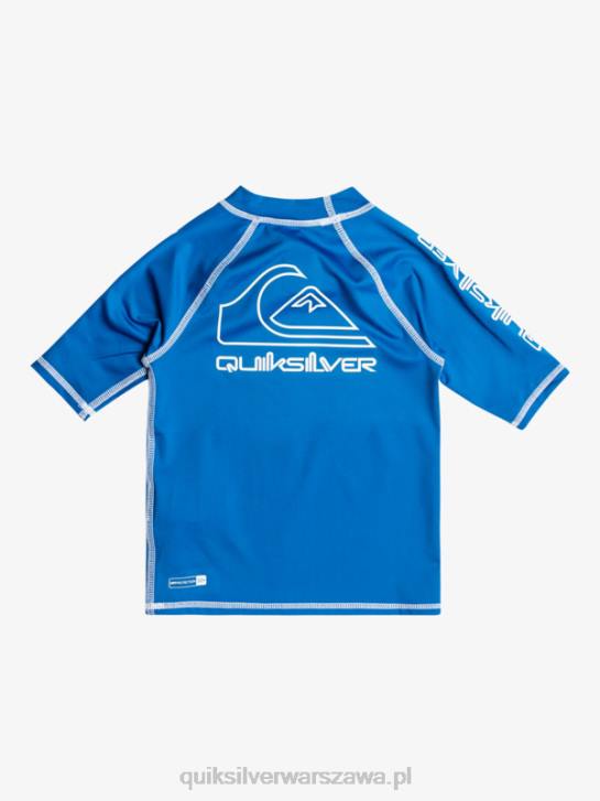 chłopcy Quiksilver Rashguard 2-7 on tour z krótkim rękawem upf 50 4DBV2114 nurkowanie w kolorze niebieskim