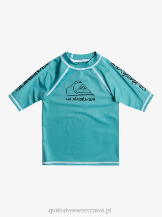 chłopcy Quiksilver Rashguard 2-7 on tour z krótkim rękawem upf 50 4DBV2115 bretoński niebieski
