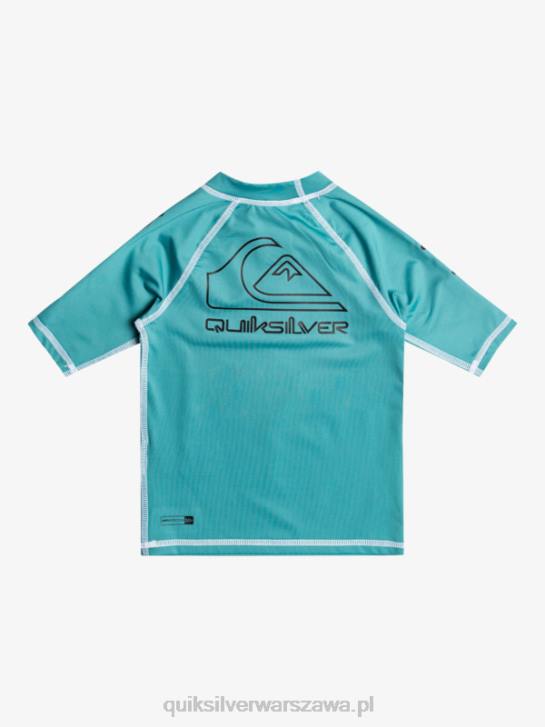 chłopcy Quiksilver Rashguard 2-7 on tour z krótkim rękawem upf 50 4DBV2115 bretoński niebieski