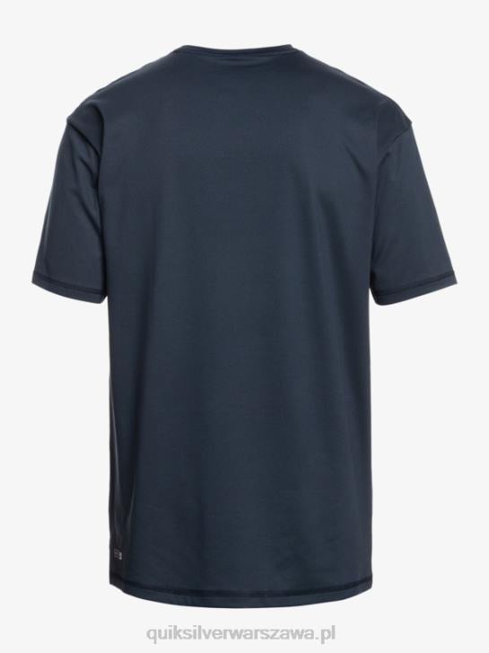 chłopcy Quiksilver T-shirt surfingowy 8-16 solid smuga z krótkim rękawem i upf 50 4DBV2133 granatowa marynarka