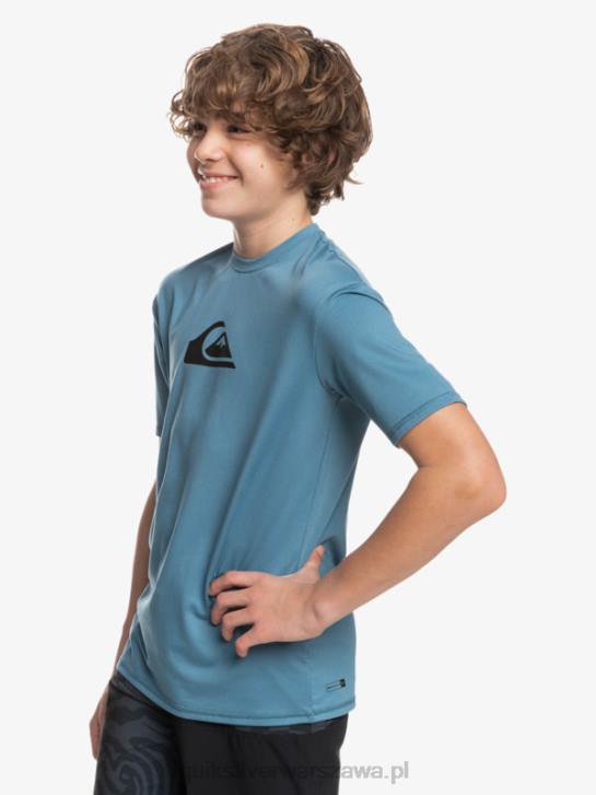 chłopcy Quiksilver T-shirt surfingowy 8-16 solid smuga z krótkim rękawem i upf 50 4DBV2138 prowansalski