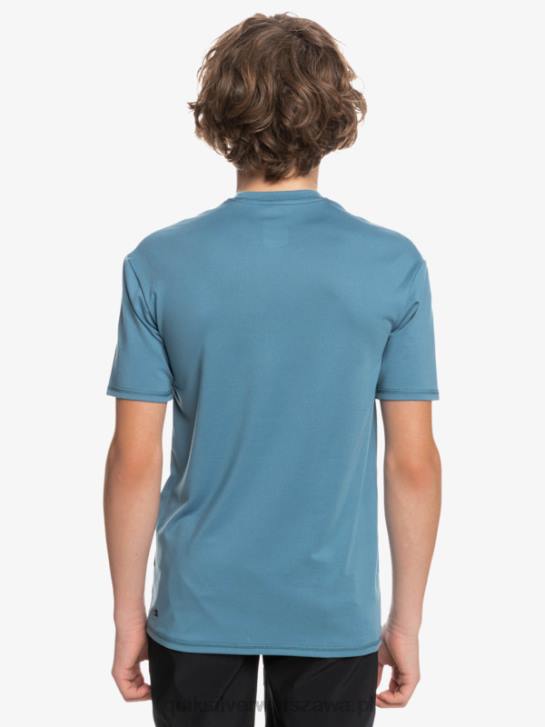 chłopcy Quiksilver T-shirt surfingowy 8-16 solid smuga z krótkim rękawem i upf 50 4DBV2138 prowansalski