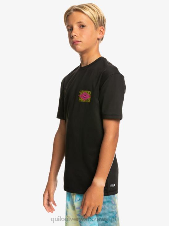 chłopcy Quiksilver T-shirt surfingowy radykalnie upf 50 8-16 4DBV2011 czarny