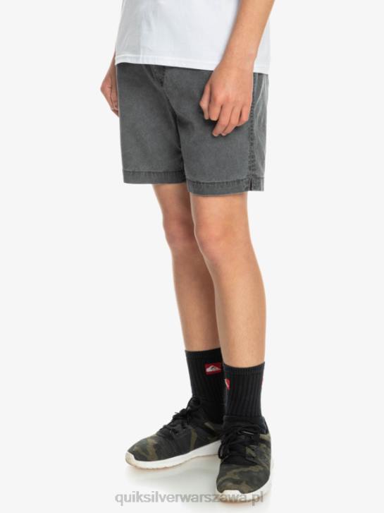 chłopcy Quiksilver 8-16 Taxer 15 szorty z elastyczną talią 4DBV2079 czarny