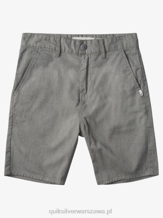 chłopcy Quiksilver 8-16 nowych szortów typu chino ze stretchem na co dzień 4DBV2108 jasnoszary wrzos