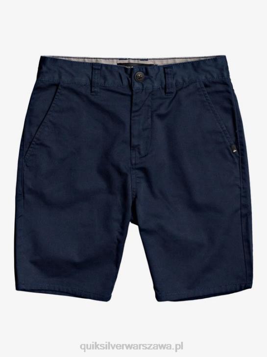 chłopcy Quiksilver 8-16 nowych szortów typu chino ze stretchem na co dzień 4DBV2110 granatowa marynarka