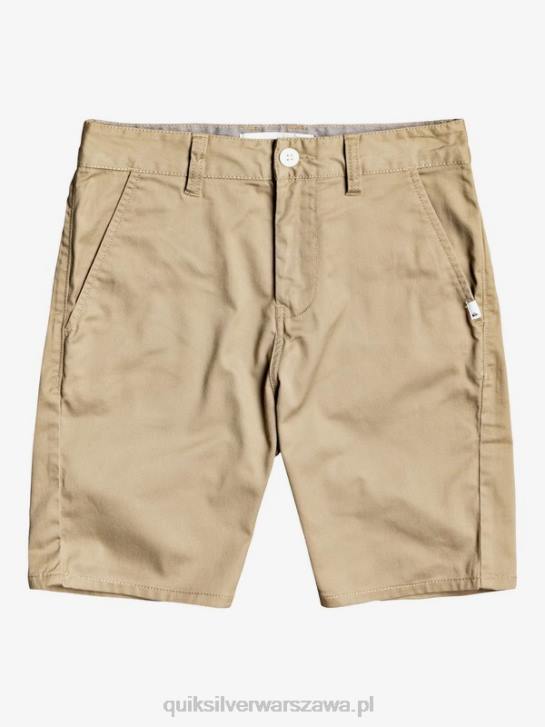 chłopcy Quiksilver 8-16 nowych szortów typu chino ze stretchem na co dzień 4DBV2111 drewno wiązu