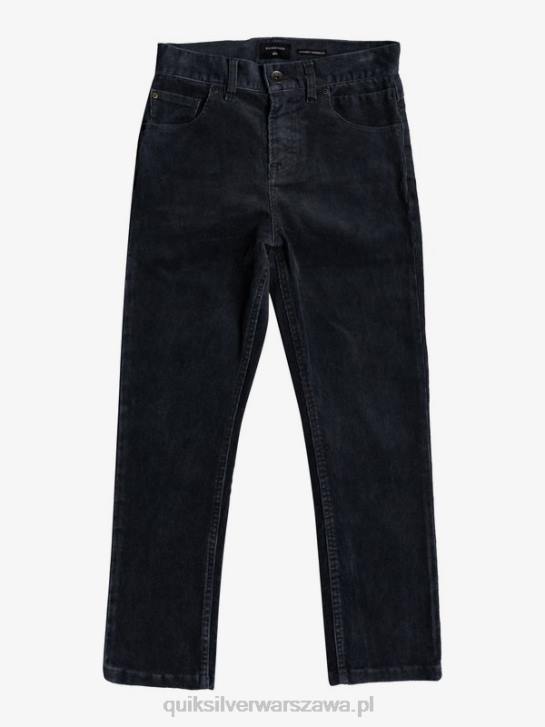 chłopcy Quiksilver 8-16 Kracker zwężane sztruksowe spodnie 4DBV2330 czarny