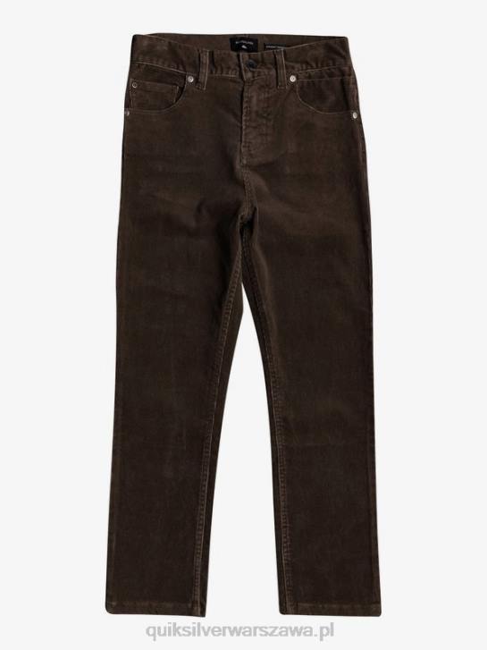 chłopcy Quiksilver 8-16 Kracker zwężane sztruksowe spodnie 4DBV2331 demitasse