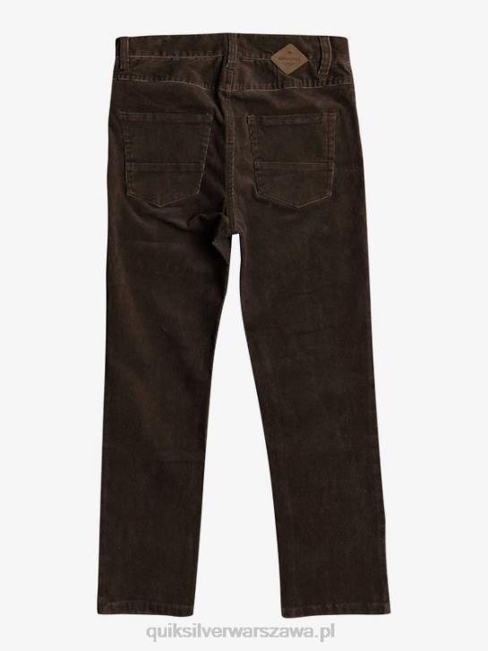 chłopcy Quiksilver 8-16 Kracker zwężane sztruksowe spodnie 4DBV2331 demitasse