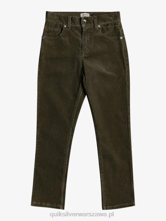 chłopcy Quiksilver 8-16 Kracker zwężane sztruksowe spodnie 4DBV2332 kalamata