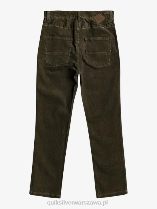 chłopcy Quiksilver 8-16 Kracker zwężane sztruksowe spodnie 4DBV2332 kalamata