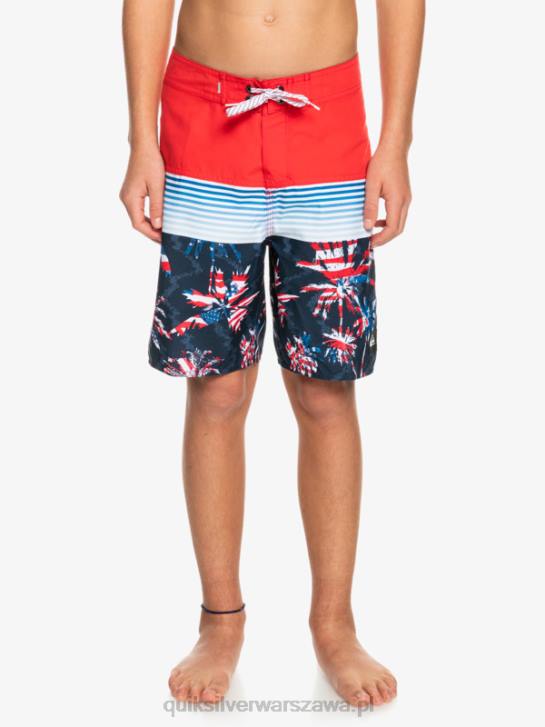 chłopcy Quiksilver 8-16 codzienny panel yth 17 szorty 4DBV2276 czerwone ryzyko