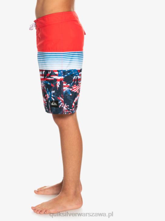 chłopcy Quiksilver 8-16 codzienny panel yth 17 szorty 4DBV2276 czerwone ryzyko