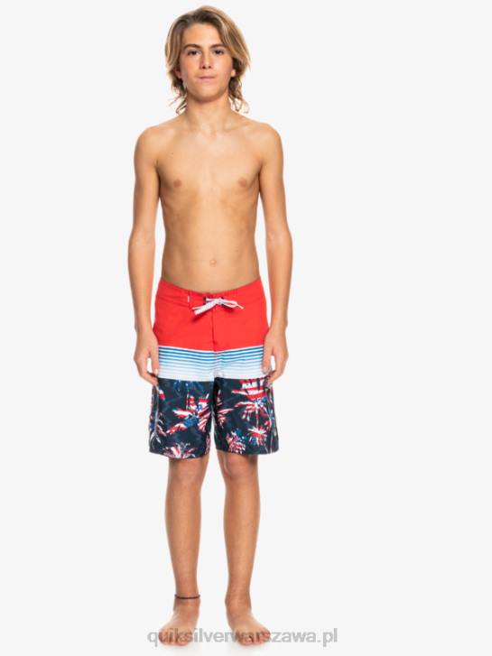 chłopcy Quiksilver 8-16 codzienny panel yth 17 szorty 4DBV2276 czerwone ryzyko