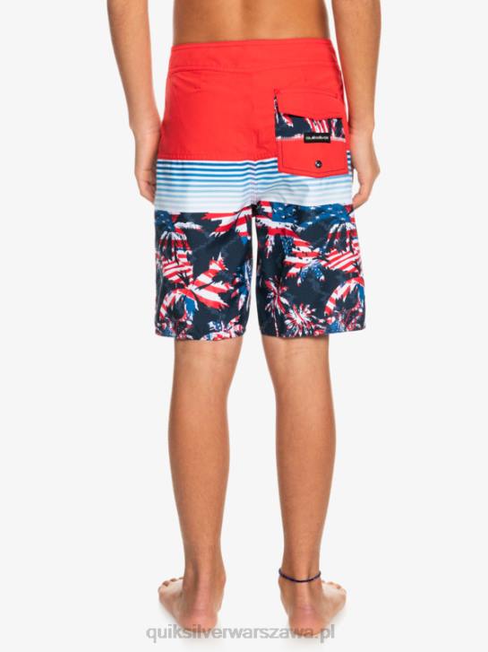 chłopcy Quiksilver 8-16 codzienny panel yth 17 szorty 4DBV2276 czerwone ryzyko