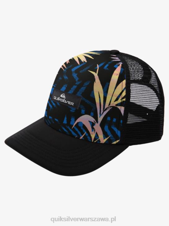 mężczyźni Quiksilver Czapka trucker buzzard coop 4DBV1051 czarne podarte