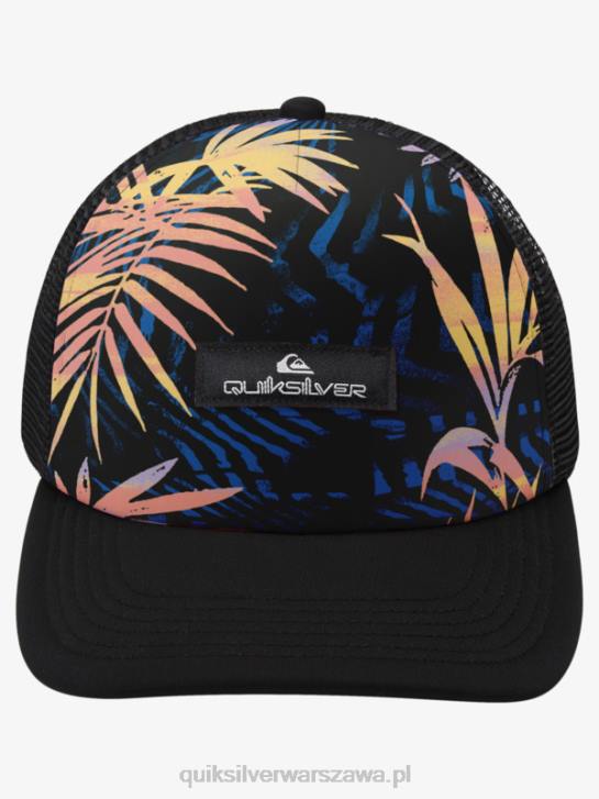 mężczyźni Quiksilver Czapka trucker buzzard coop 4DBV1051 czarne podarte