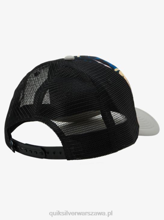 mężczyźni Quiksilver Czapka trucker buzzard coop 4DBV1051 czarne podarte