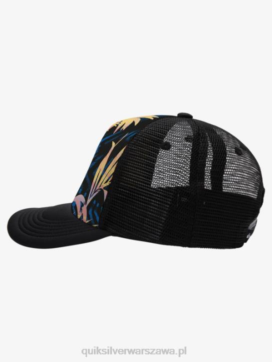 mężczyźni Quiksilver Czapka trucker buzzard coop 4DBV1051 czarne podarte