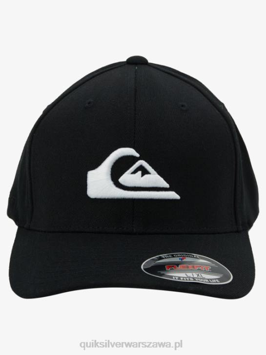 mężczyźni Quiksilver czapka flexfit w stylu górskim i falowym 4DBV1435 czarny biały