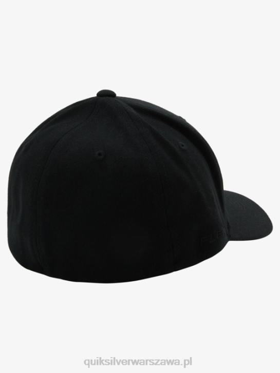 mężczyźni Quiksilver czapka flexfit w stylu górskim i falowym 4DBV1435 czarny biały