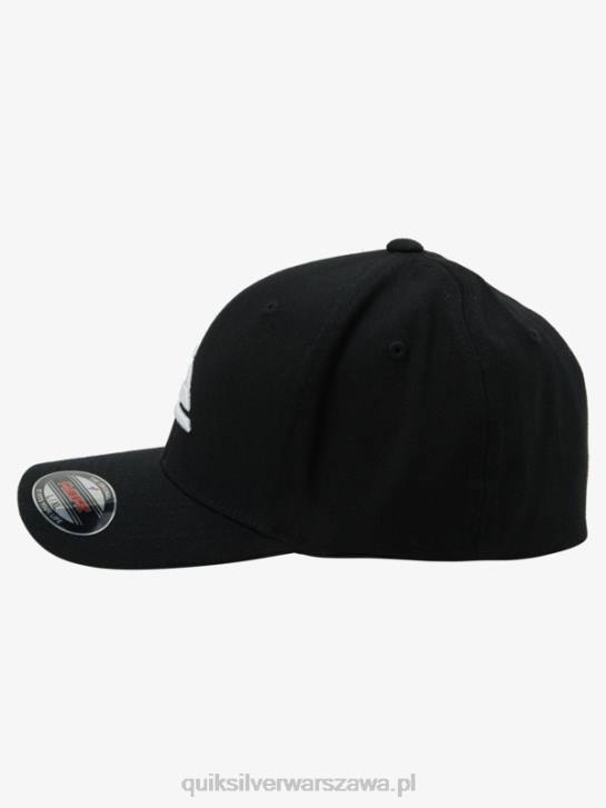 mężczyźni Quiksilver czapka flexfit w stylu górskim i falowym 4DBV1435 czarny biały