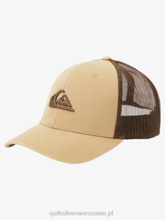 mężczyźni Quiksilver naziemna czapka trucker 4DBV600 Tao Taupe