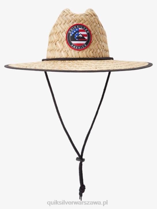 mężczyźni Quiksilver outsider americana słomkowy kapelusz ratownika 4DBV413 granatowy/czerwony