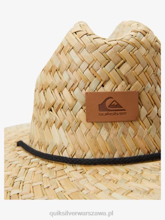 mężczyźni Quiksilver słomiany kapelusz ratownika z zewnątrz 4DBV387 rzeczny błękit