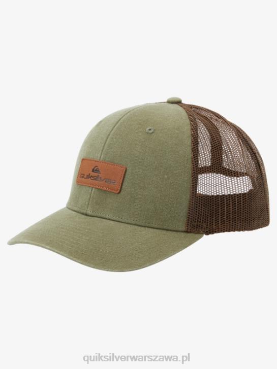 mężczyźni Quiksilver w dół czapki kierowcy ciężarówki 4DBV660 oliwkowy szary