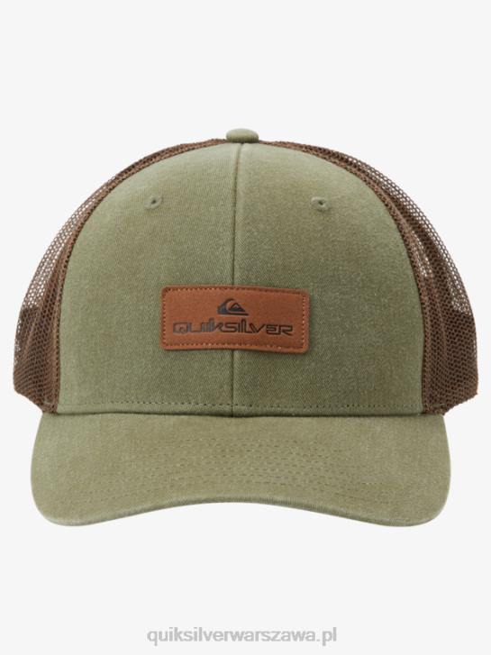 mężczyźni Quiksilver w dół czapki kierowcy ciężarówki 4DBV660 oliwkowy szary