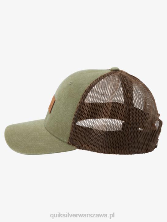 mężczyźni Quiksilver w dół czapki kierowcy ciężarówki 4DBV660 oliwkowy szary