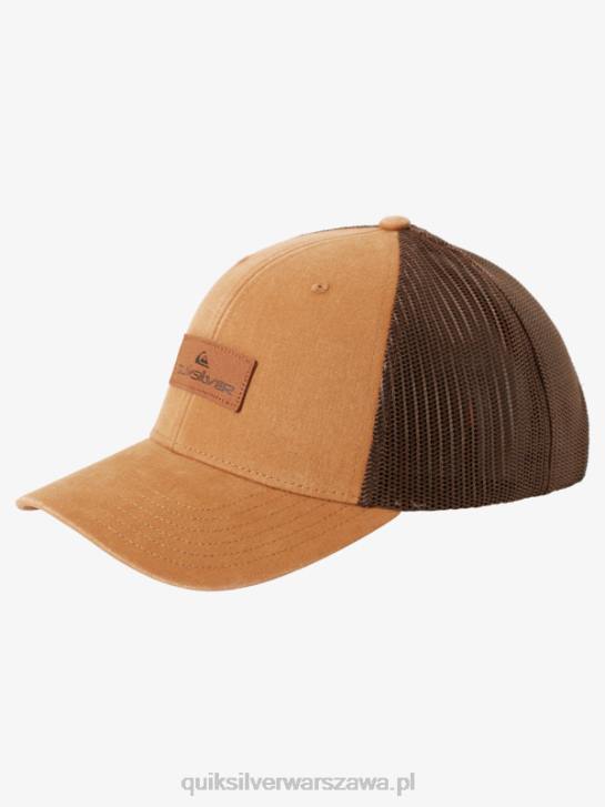 mężczyźni Quiksilver w dół czapki kierowcy ciężarówki 4DBV664 rokitnikowy brąz