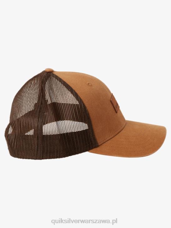 mężczyźni Quiksilver w dół czapki kierowcy ciężarówki 4DBV664 rokitnikowy brąz