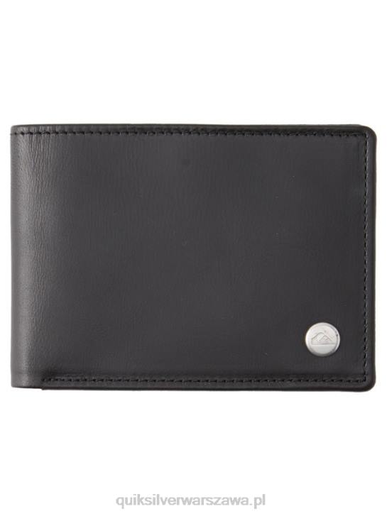 mężczyźni Quiksilver potrójnie składany skórzany portfel mac 4DBV1221 czarny