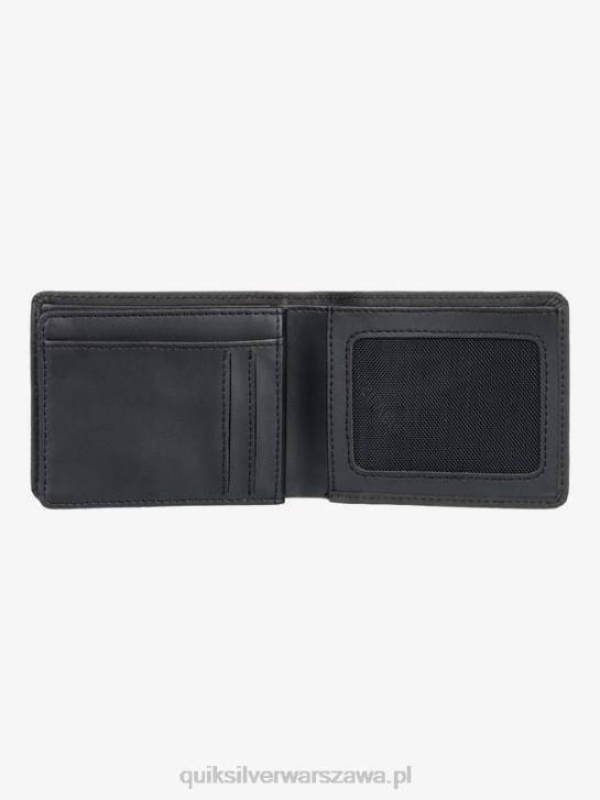 mężczyźni Quiksilver potrójnie składany skórzany portfel mac 4DBV1221 czarny