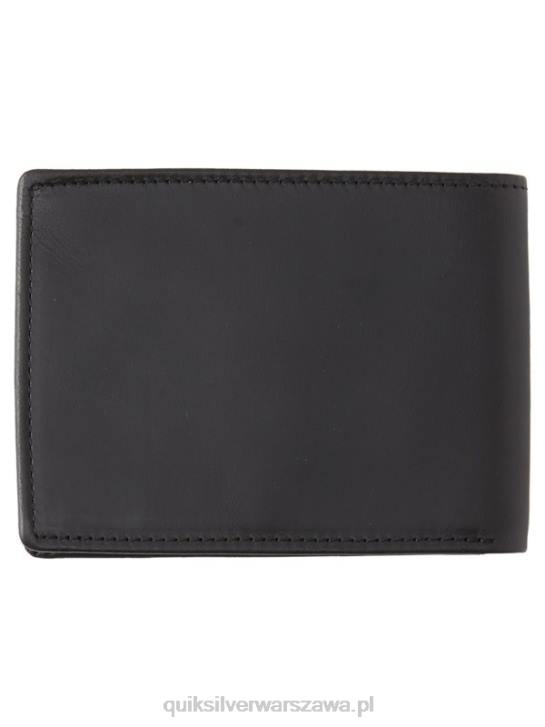 mężczyźni Quiksilver potrójnie składany skórzany portfel mac 4DBV1221 czarny