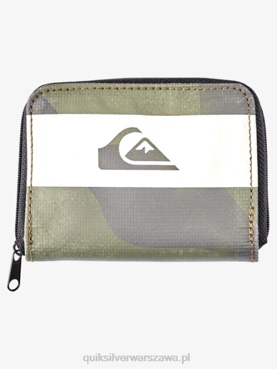 mężczyźni Quiksilver siateczkowy portfel z zamkiem błyskawicznym 4DBV1233 czarny kamuflaż