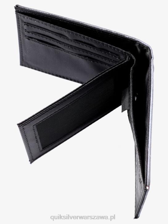 mężczyźni Quiksilver trzyczęściowy portfel świeżości 4DBV728 czarny biały