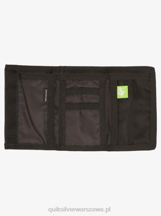 mężczyźni Quiksilver trzyczęściowy portfel z nadrukiem na co dzień 4DBV738 czarny/asfaltowy