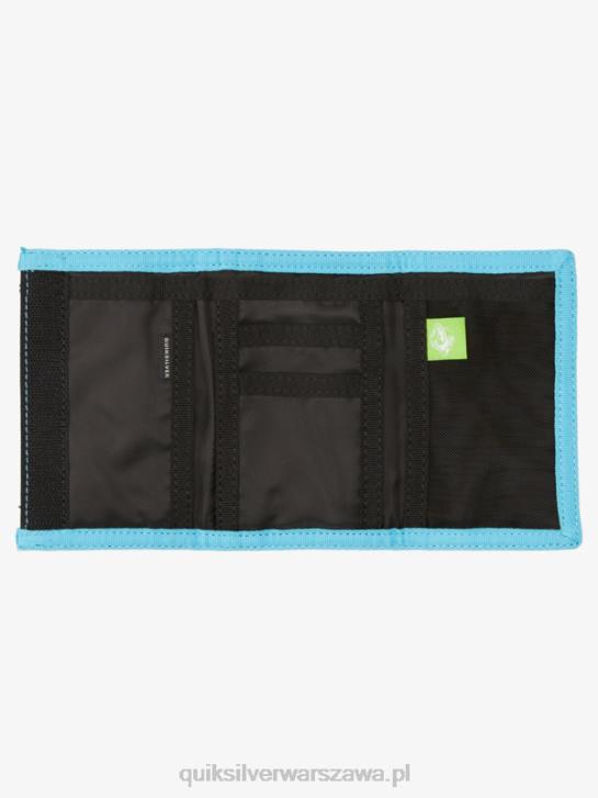 mężczyźni Quiksilver trzyczęściowy portfel z nadrukiem na co dzień 4DBV739 czarny/królewski