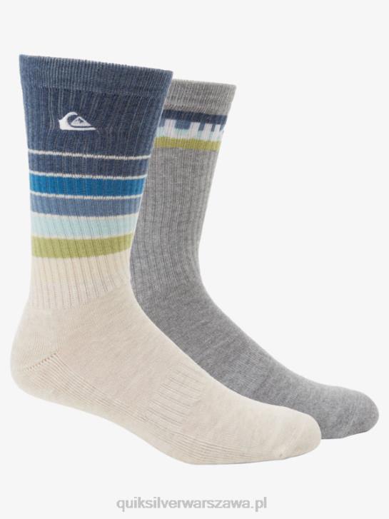 mężczyźni Quiksilver 2-pak skarpet do codziennego użytku 4DBV1091 wrzos w kolorze kości słoniowej