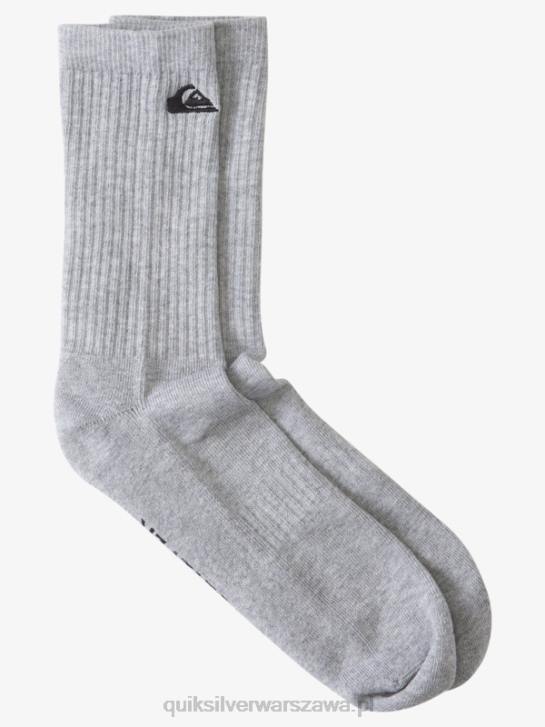 mężczyźni Quiksilver 2-pak solidnych skarpet dla załogi 4DBV1058 biały