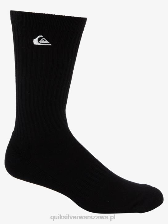 mężczyźni Quiksilver 2-pak solidnych skarpet dla załogi 4DBV1059 czarny