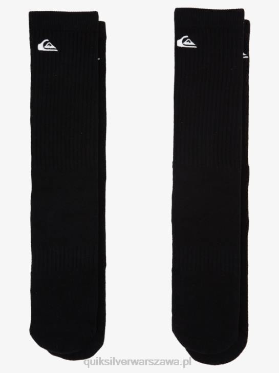 mężczyźni Quiksilver 2-pak solidnych skarpet dla załogi 4DBV1059 czarny