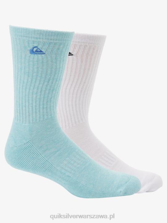 mężczyźni Quiksilver 2-pak solidnych skarpet dla załogi 4DBV1060 jasny niebieski